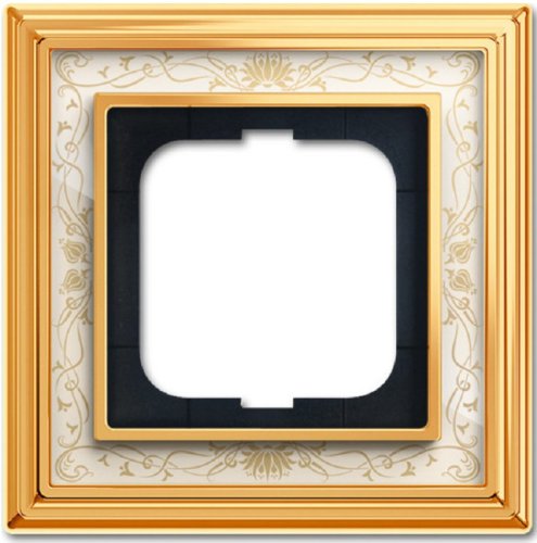 Рамка универсальная ABB Династия 1-м. полированная латунь/белая роспись фото Рамка универсальная ABB Династия 1-м. полированная латунь/белая роспись картинка